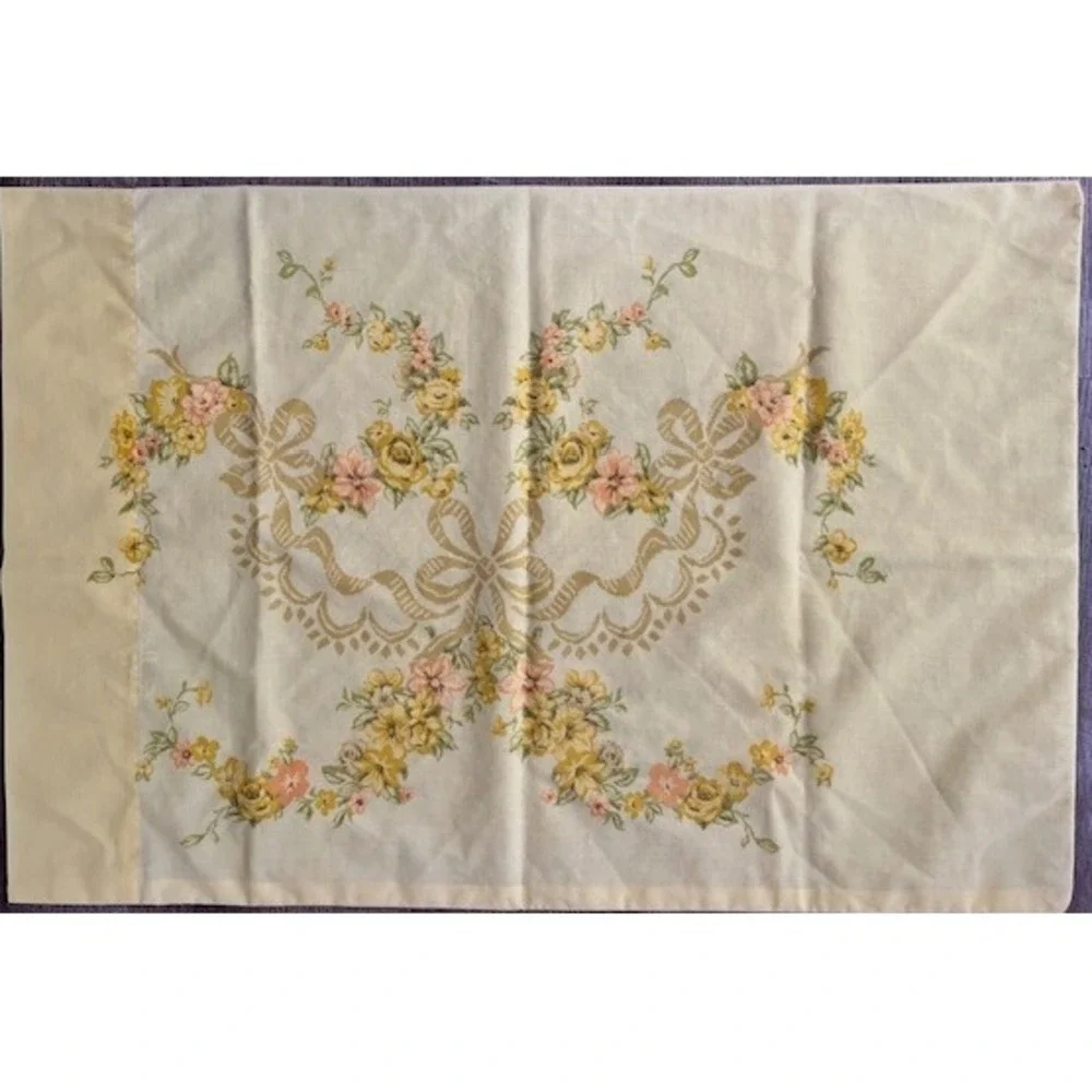 Vintage pillowcases, set of 3, Fashion Manor, JCPenney yellow‎ cottage core